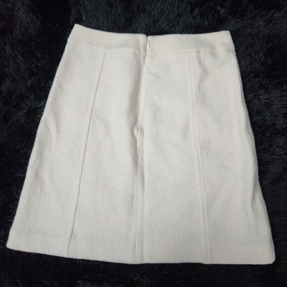 Ann Taylor Ivory Wool Blend Pencil Skirt Sz 4 EUC - Picture 4 of 5